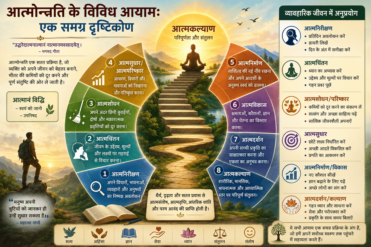 आत्मोन्नति के विविध आयाम: एक समग्र दृष्टिकोण